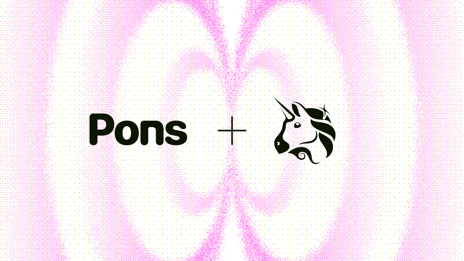 Pons + Uniswap graphic attached to the announcement